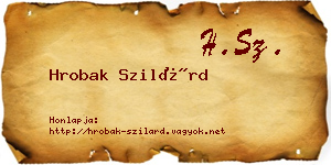 Hrobak Szilárd névjegykártya