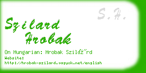 szilard hrobak business card